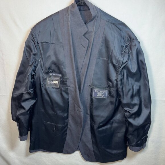 Burberry Blazer Men's 100% Pure Wool 2 Button Size 38 Color Blue - Picture 14 of 16